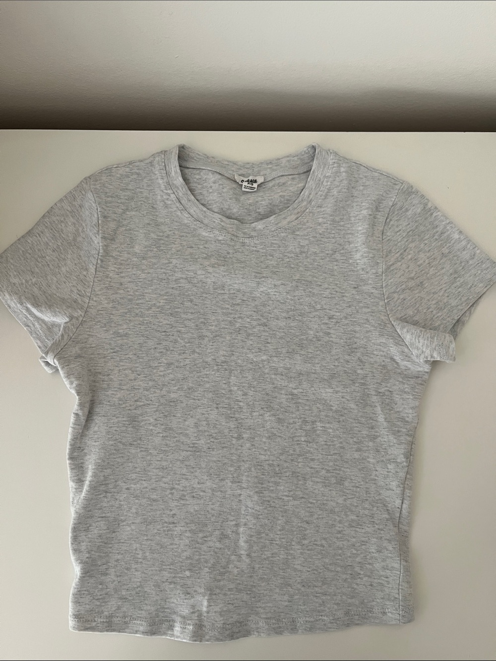 Garage Heather Light Gray Short Sleeve Crew Tee